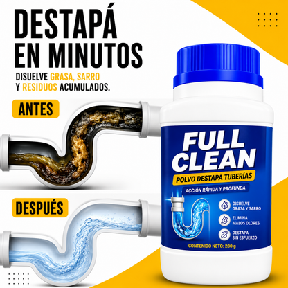 3x1 Destapa Tuberías - FULL CLEAN