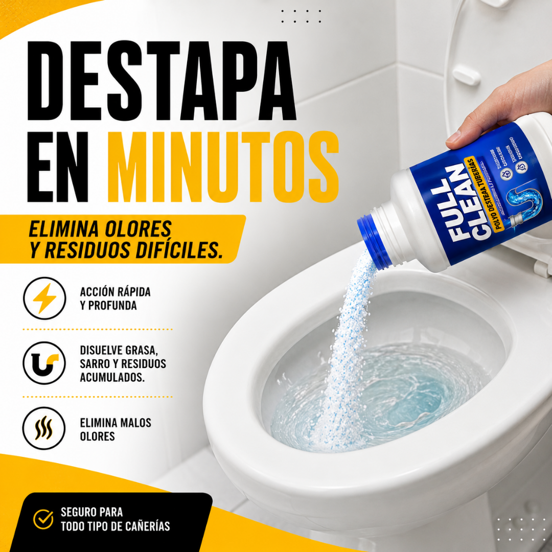 3x1 Destapa Tuberías - FULL CLEAN